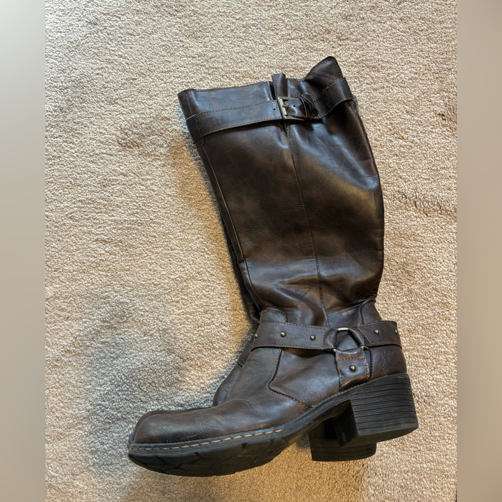 Born tall brown riding boot